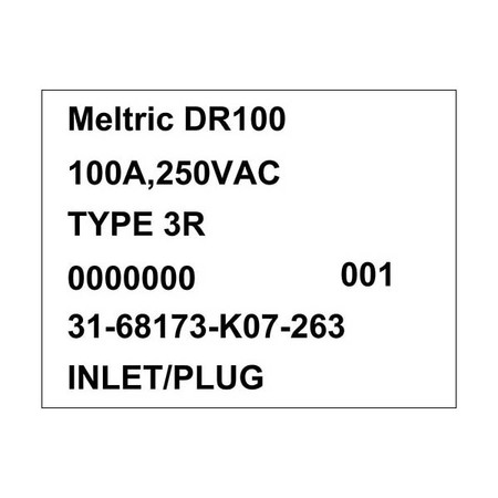 Meltric 31-68173-K07-263 INLET 31-68173-K07-263